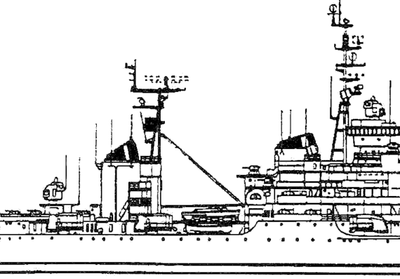Крейсер СССР Oktyabrskaya Revolutsia 1971 [Sverdlov-class Cruiser] - чертежи, габариты, рисунки